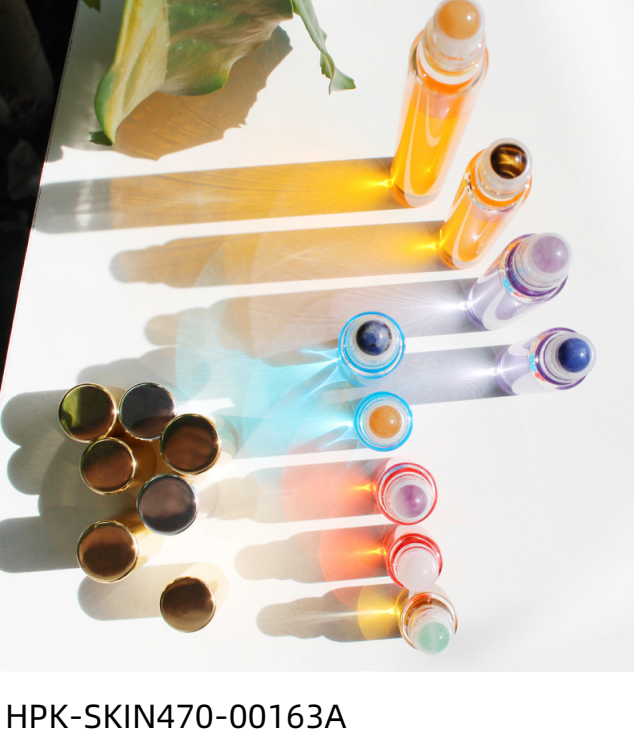 Glass Roll-on Bottle with Metalized Cap